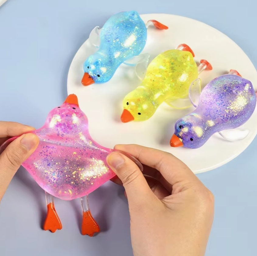 Maltose Glitter Duck Squishy Fidget Toy