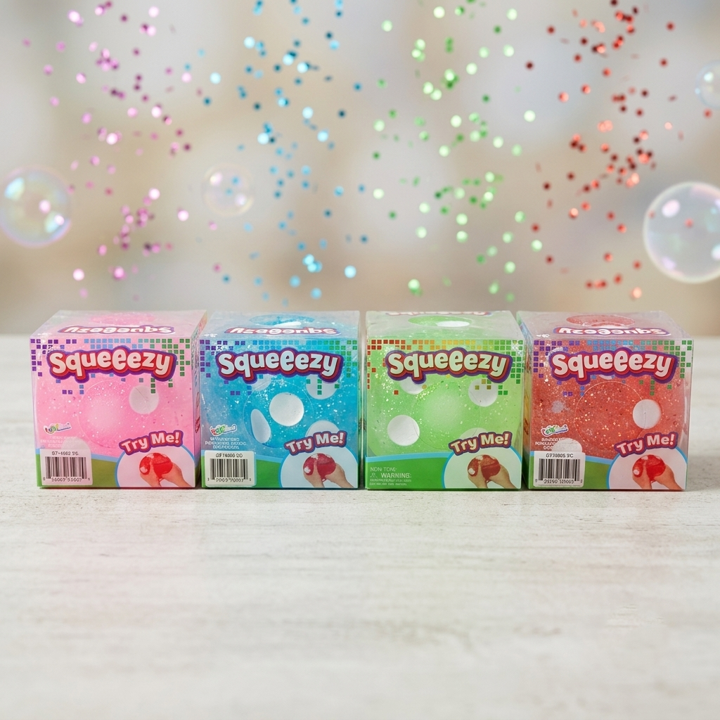 Jumbo Glitter Dice Squishy Sensory Toy