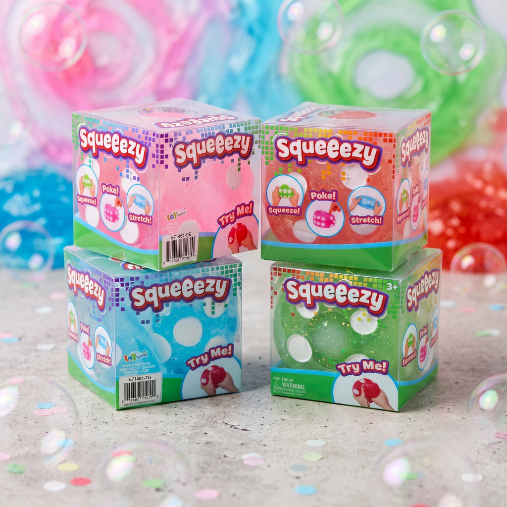 Jumbo Glitter Dice Squishy Sensory Toy